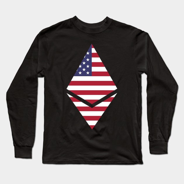 Ethereum USA logo Long Sleeve T-Shirt by mangobanana